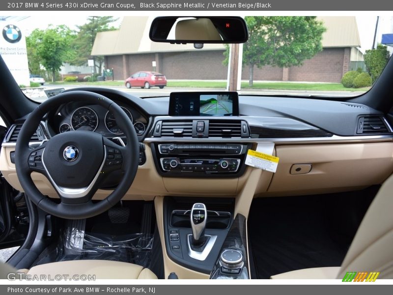 Black Sapphire Metallic / Venetian Beige/Black 2017 BMW 4 Series 430i xDrive Gran Coupe