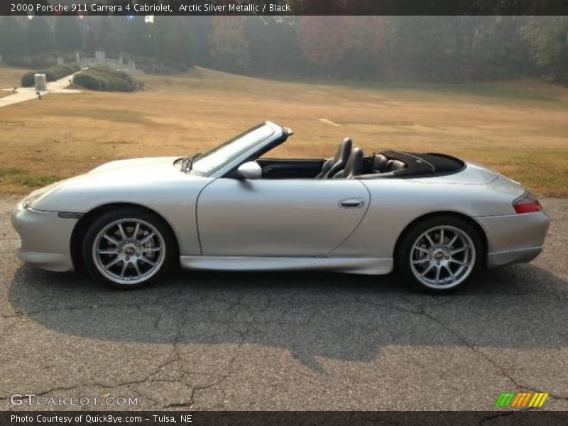 Arctic Silver Metallic / Black 2000 Porsche 911 Carrera 4 Cabriolet
