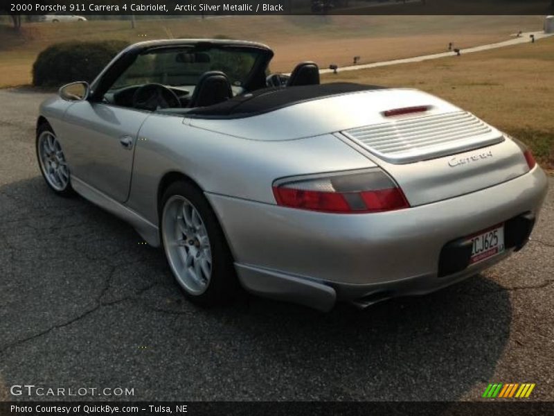 Arctic Silver Metallic / Black 2000 Porsche 911 Carrera 4 Cabriolet