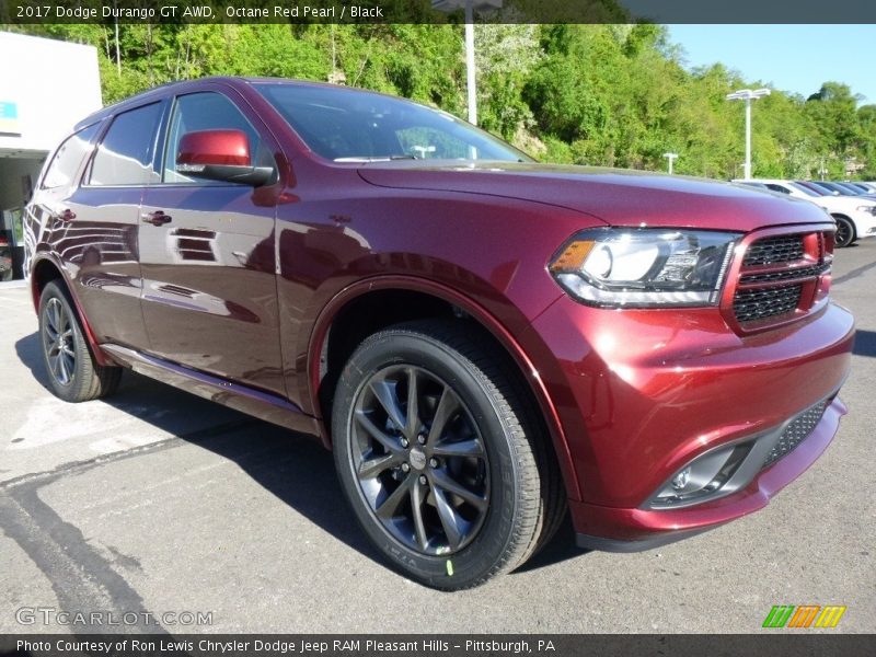 Octane Red Pearl / Black 2017 Dodge Durango GT AWD