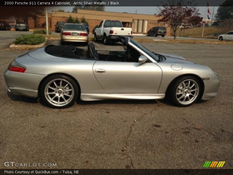 Arctic Silver Metallic / Black 2000 Porsche 911 Carrera 4 Cabriolet