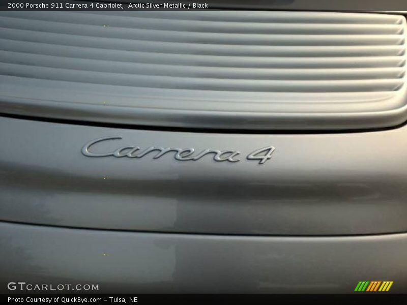 Arctic Silver Metallic / Black 2000 Porsche 911 Carrera 4 Cabriolet