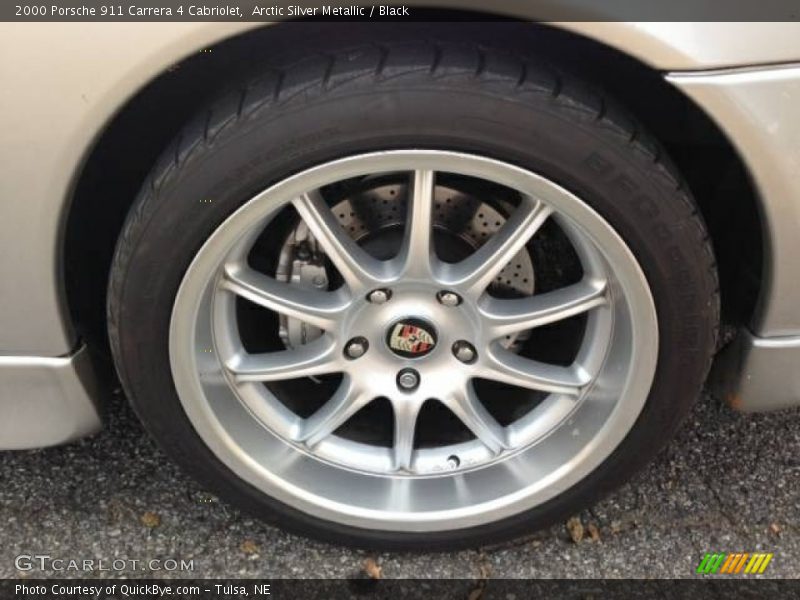 Arctic Silver Metallic / Black 2000 Porsche 911 Carrera 4 Cabriolet