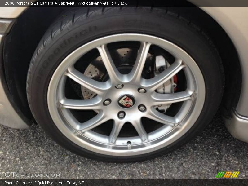 Arctic Silver Metallic / Black 2000 Porsche 911 Carrera 4 Cabriolet