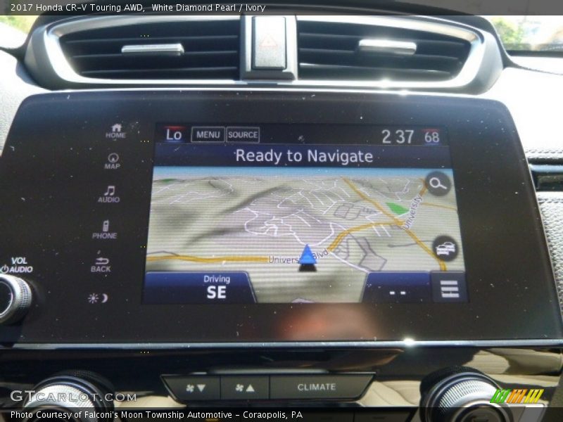 White Diamond Pearl / Ivory 2017 Honda CR-V Touring AWD