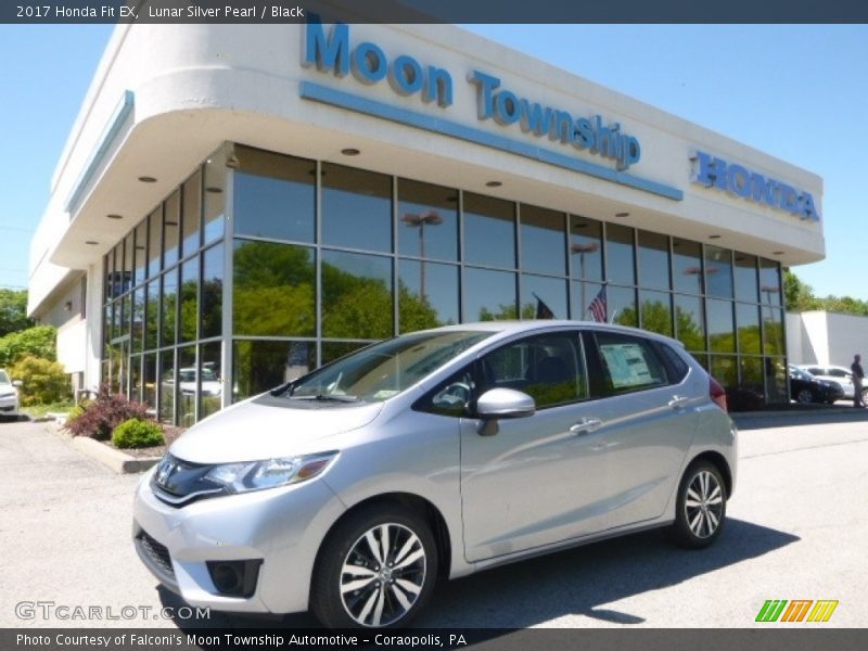 Lunar Silver Pearl / Black 2017 Honda Fit EX