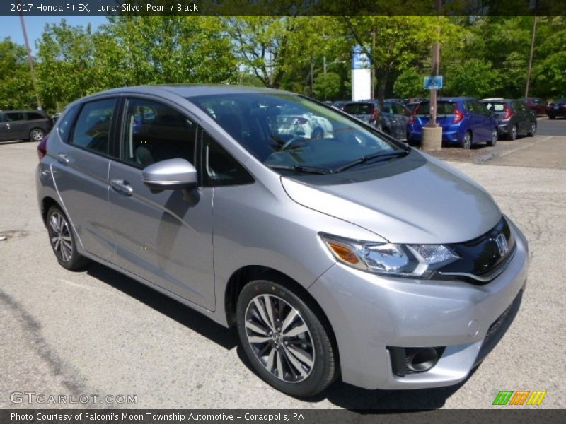 Lunar Silver Pearl / Black 2017 Honda Fit EX