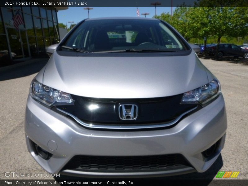 Lunar Silver Pearl / Black 2017 Honda Fit EX