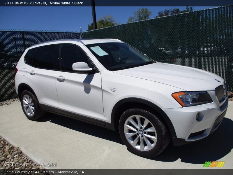 Alpine White / Black 2014 BMW X3 xDrive28i