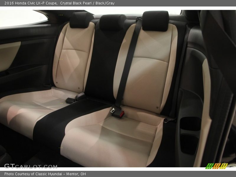 Crystal Black Pearl / Black/Gray 2016 Honda Civic LX-P Coupe