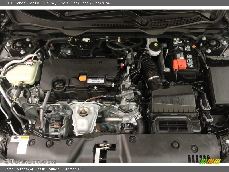 Crystal Black Pearl / Black/Gray 2016 Honda Civic LX-P Coupe
