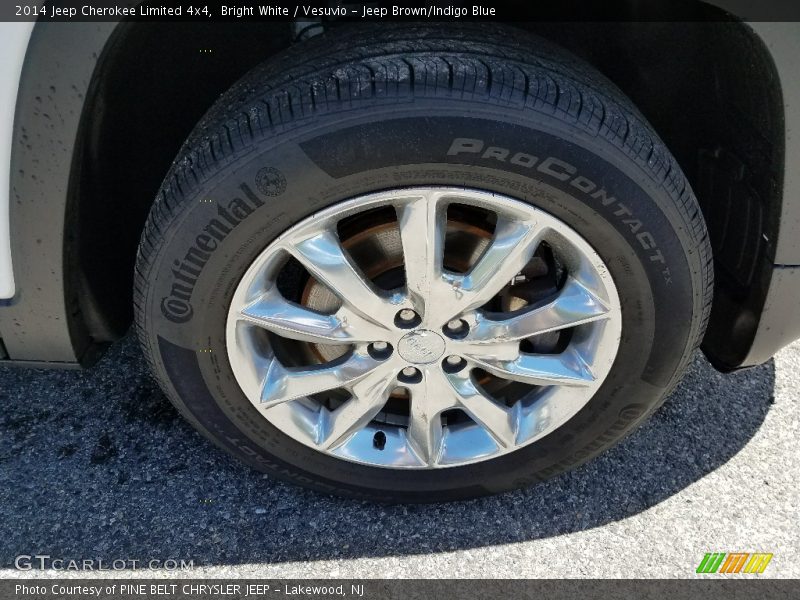 Bright White / Vesuvio - Jeep Brown/Indigo Blue 2014 Jeep Cherokee Limited 4x4