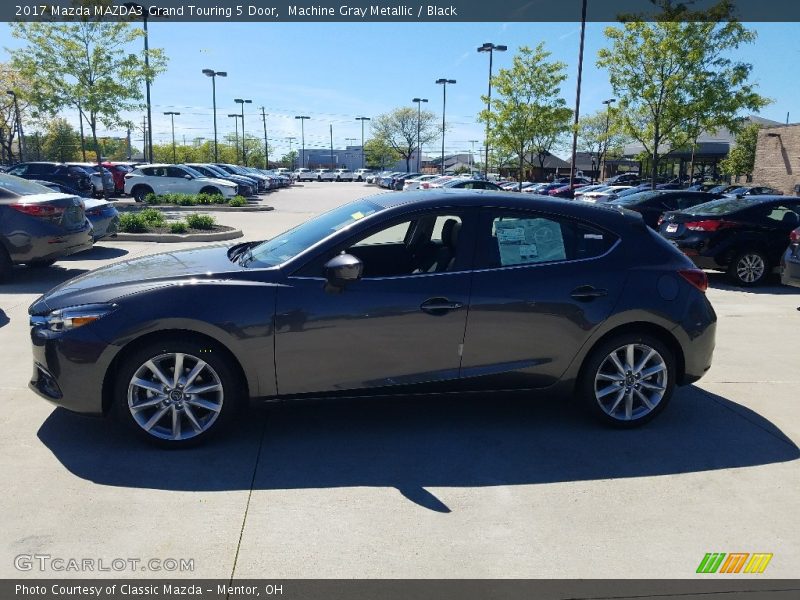 Machine Gray Metallic / Black 2017 Mazda MAZDA3 Grand Touring 5 Door