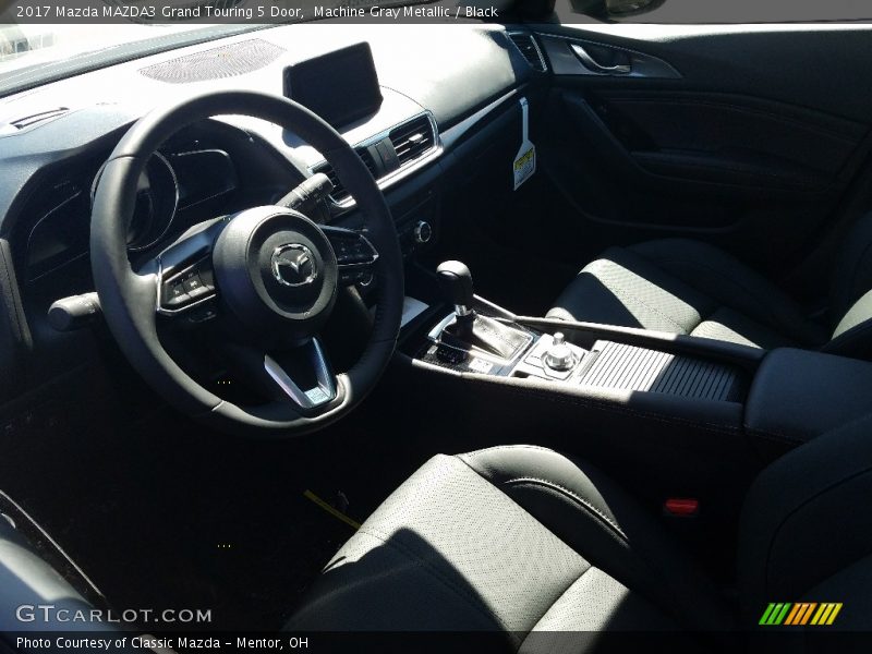 Machine Gray Metallic / Black 2017 Mazda MAZDA3 Grand Touring 5 Door