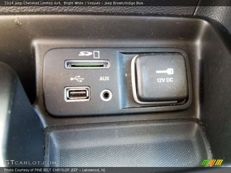 Bright White / Vesuvio - Jeep Brown/Indigo Blue 2014 Jeep Cherokee Limited 4x4