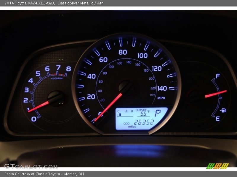 Classic Silver Metallic / Ash 2014 Toyota RAV4 XLE AWD