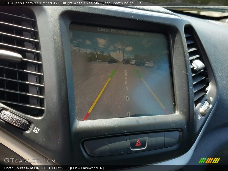 Bright White / Vesuvio - Jeep Brown/Indigo Blue 2014 Jeep Cherokee Limited 4x4