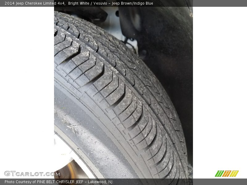 Bright White / Vesuvio - Jeep Brown/Indigo Blue 2014 Jeep Cherokee Limited 4x4