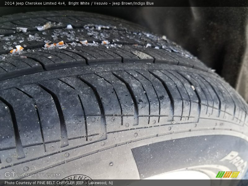 Bright White / Vesuvio - Jeep Brown/Indigo Blue 2014 Jeep Cherokee Limited 4x4