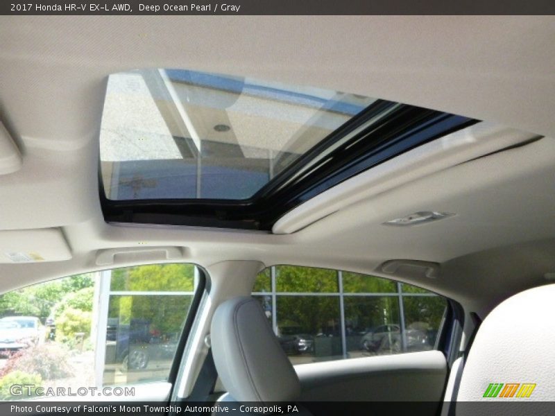 Deep Ocean Pearl / Gray 2017 Honda HR-V EX-L AWD