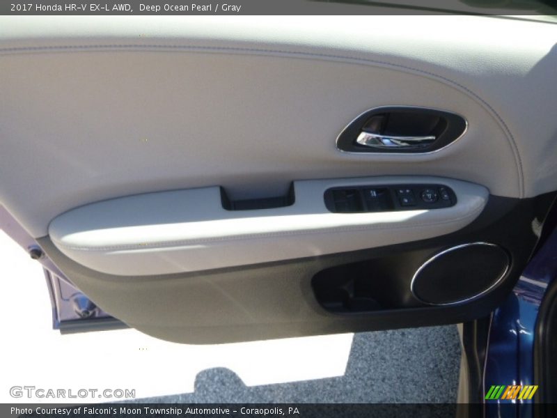 Deep Ocean Pearl / Gray 2017 Honda HR-V EX-L AWD