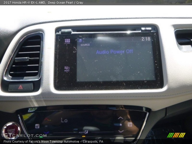 Deep Ocean Pearl / Gray 2017 Honda HR-V EX-L AWD