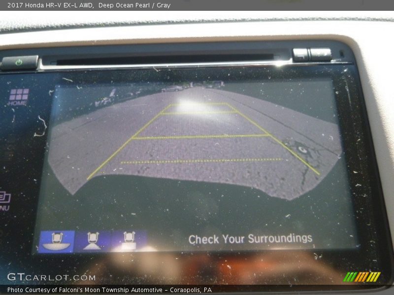 Deep Ocean Pearl / Gray 2017 Honda HR-V EX-L AWD