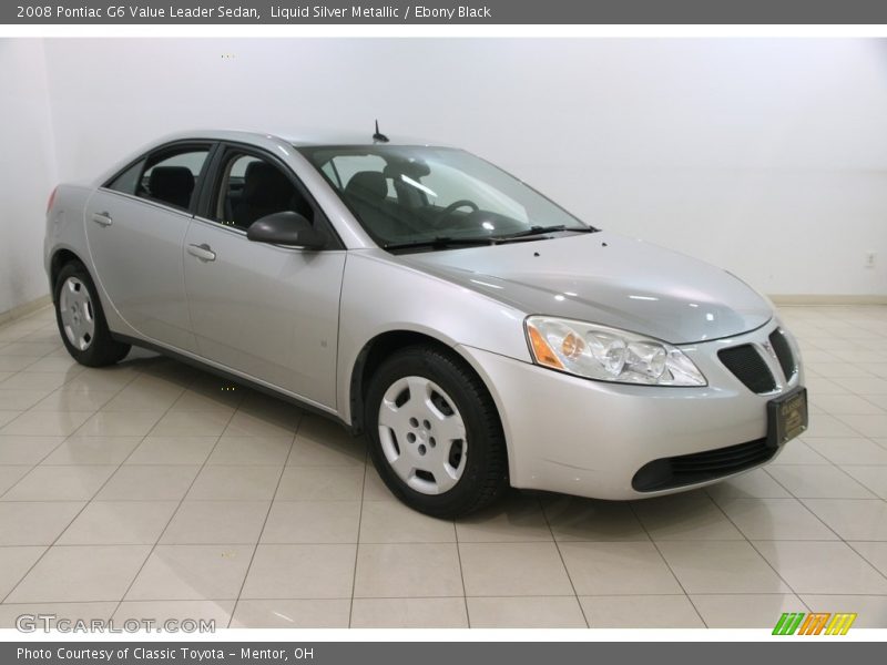 Liquid Silver Metallic / Ebony Black 2008 Pontiac G6 Value Leader Sedan