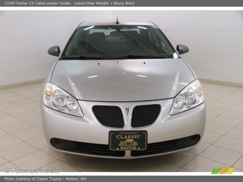 Liquid Silver Metallic / Ebony Black 2008 Pontiac G6 Value Leader Sedan