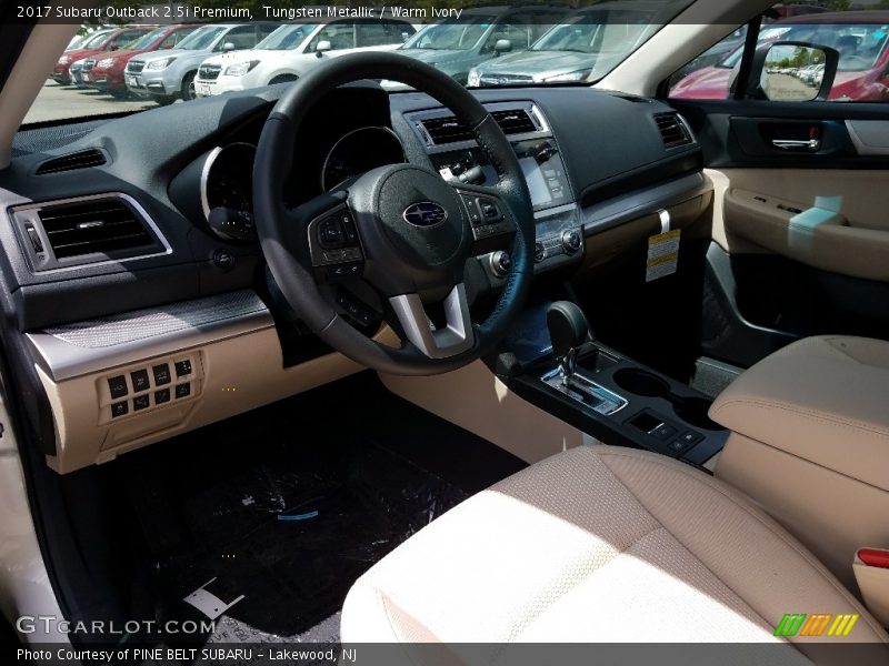 Tungsten Metallic / Warm Ivory 2017 Subaru Outback 2.5i Premium
