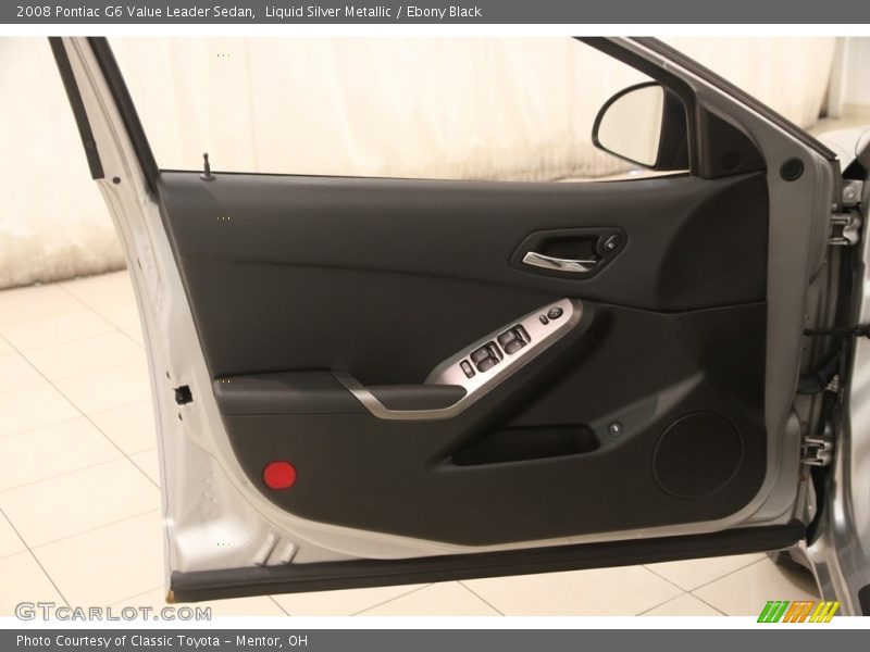 Liquid Silver Metallic / Ebony Black 2008 Pontiac G6 Value Leader Sedan