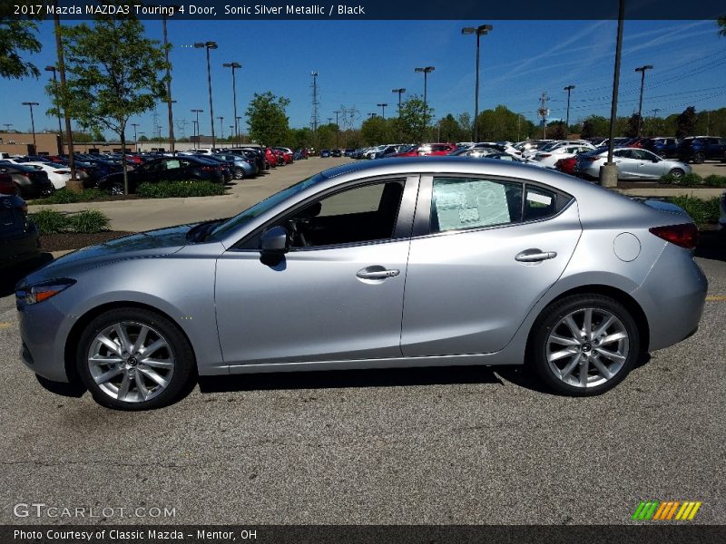 Sonic Silver Metallic / Black 2017 Mazda MAZDA3 Touring 4 Door