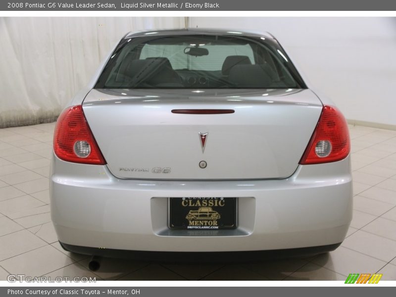 Liquid Silver Metallic / Ebony Black 2008 Pontiac G6 Value Leader Sedan