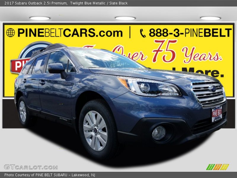 Twilight Blue Metallic / Slate Black 2017 Subaru Outback 2.5i Premium