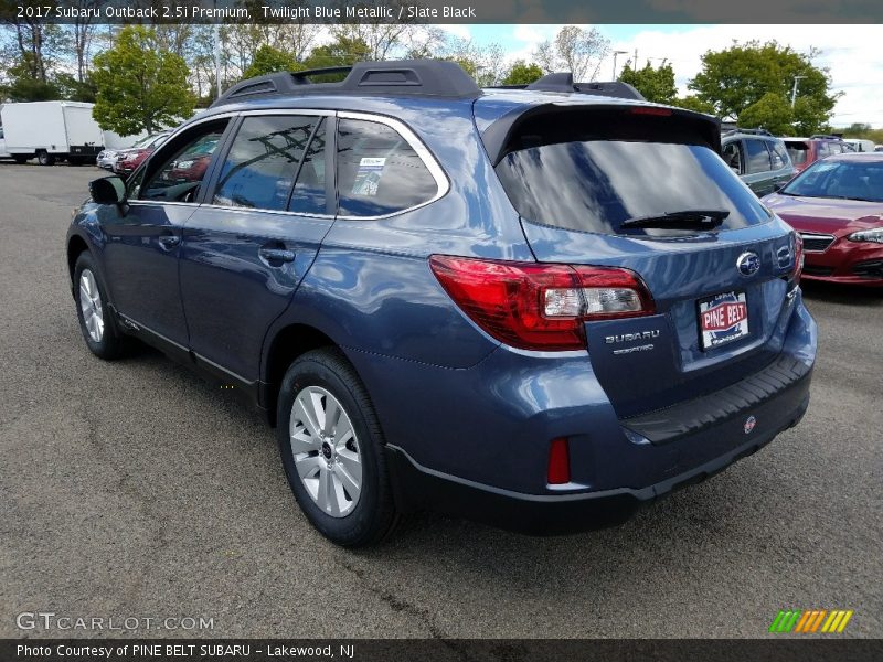 Twilight Blue Metallic / Slate Black 2017 Subaru Outback 2.5i Premium