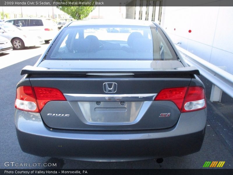 Polished Metal Metallic / Black 2009 Honda Civic Si Sedan