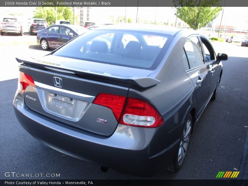 Polished Metal Metallic / Black 2009 Honda Civic Si Sedan