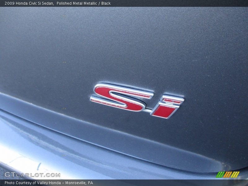 Polished Metal Metallic / Black 2009 Honda Civic Si Sedan