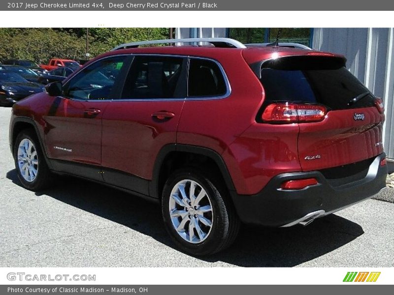 Deep Cherry Red Crystal Pearl / Black 2017 Jeep Cherokee Limited 4x4
