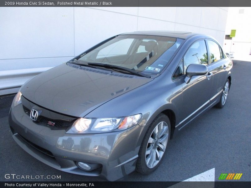 Polished Metal Metallic / Black 2009 Honda Civic Si Sedan