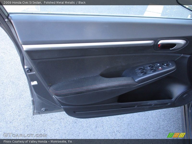 Polished Metal Metallic / Black 2009 Honda Civic Si Sedan