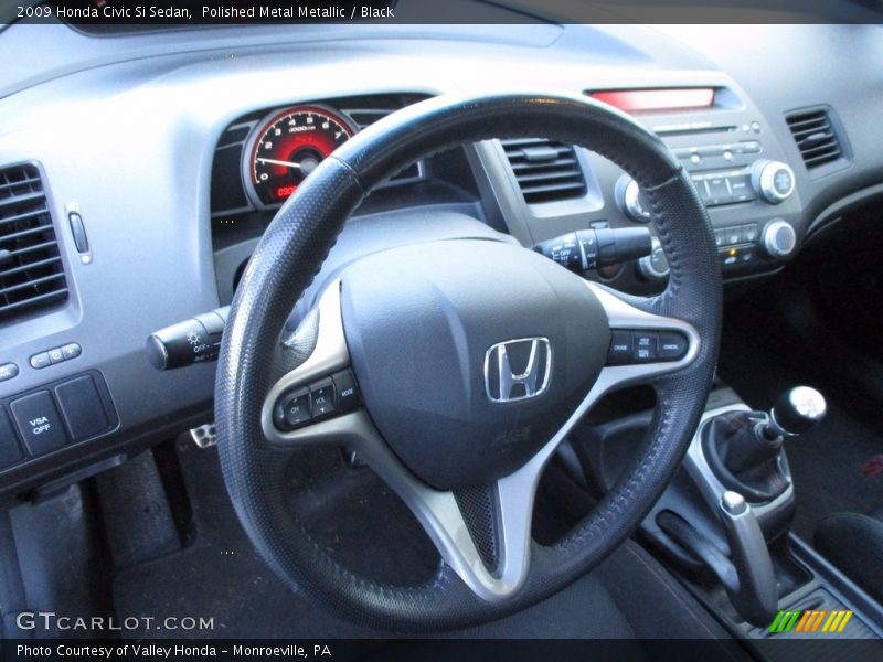 Polished Metal Metallic / Black 2009 Honda Civic Si Sedan