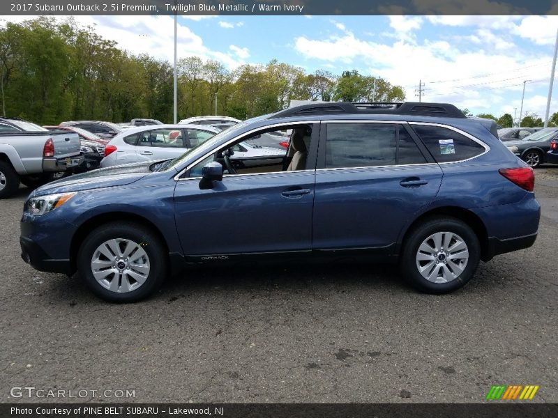 Twilight Blue Metallic / Warm Ivory 2017 Subaru Outback 2.5i Premium
