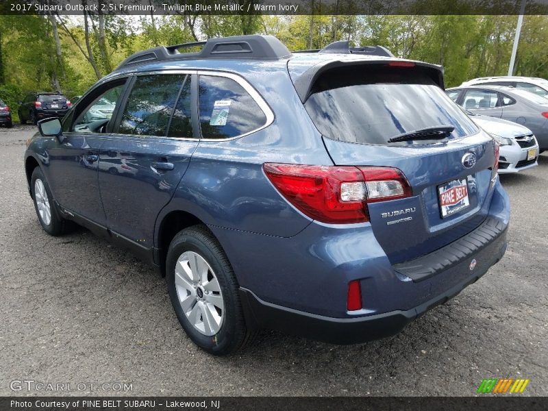Twilight Blue Metallic / Warm Ivory 2017 Subaru Outback 2.5i Premium