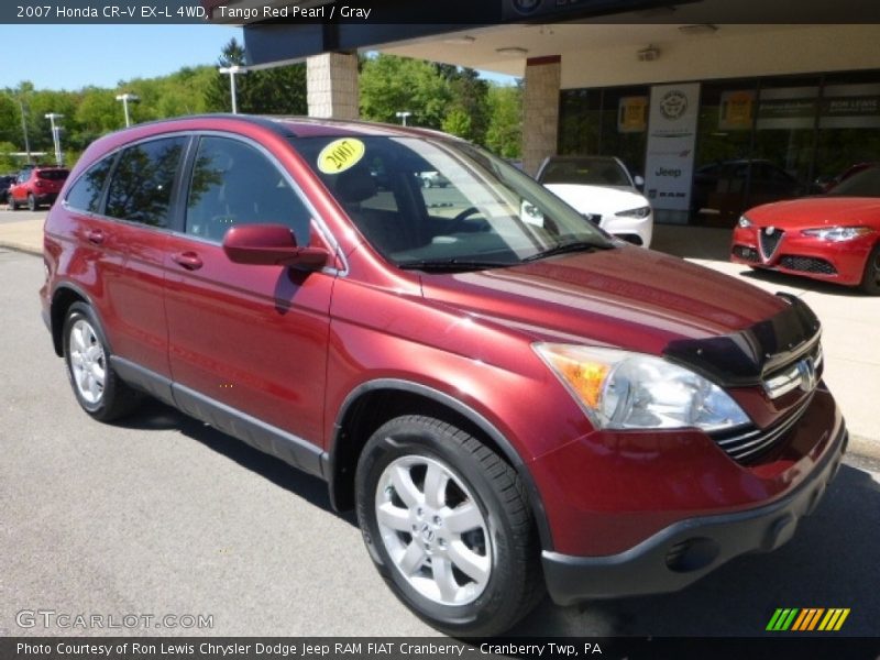 Tango Red Pearl / Gray 2007 Honda CR-V EX-L 4WD