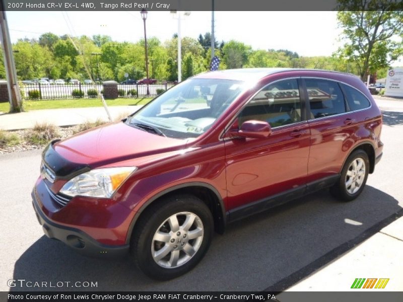 Tango Red Pearl / Gray 2007 Honda CR-V EX-L 4WD