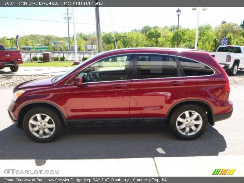 Tango Red Pearl / Gray 2007 Honda CR-V EX-L 4WD
