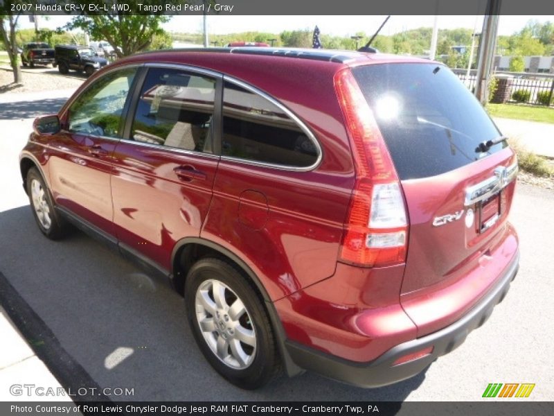 Tango Red Pearl / Gray 2007 Honda CR-V EX-L 4WD
