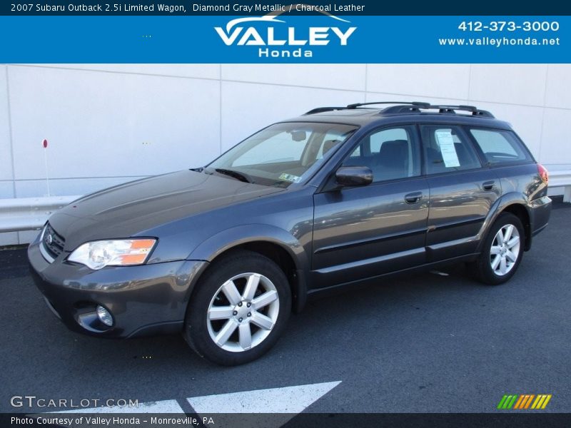 Diamond Gray Metallic / Charcoal Leather 2007 Subaru Outback 2.5i Limited Wagon