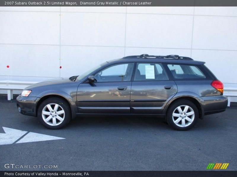 Diamond Gray Metallic / Charcoal Leather 2007 Subaru Outback 2.5i Limited Wagon